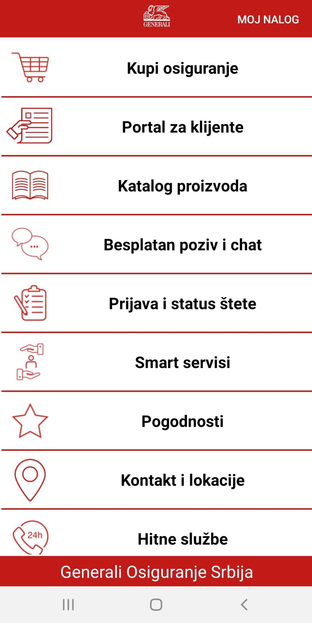 Generali aplikacija